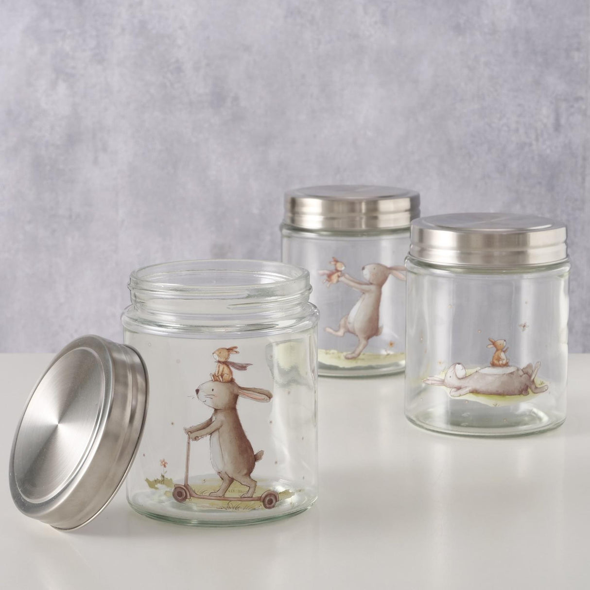 Boltze home storage jar bunny 625ml