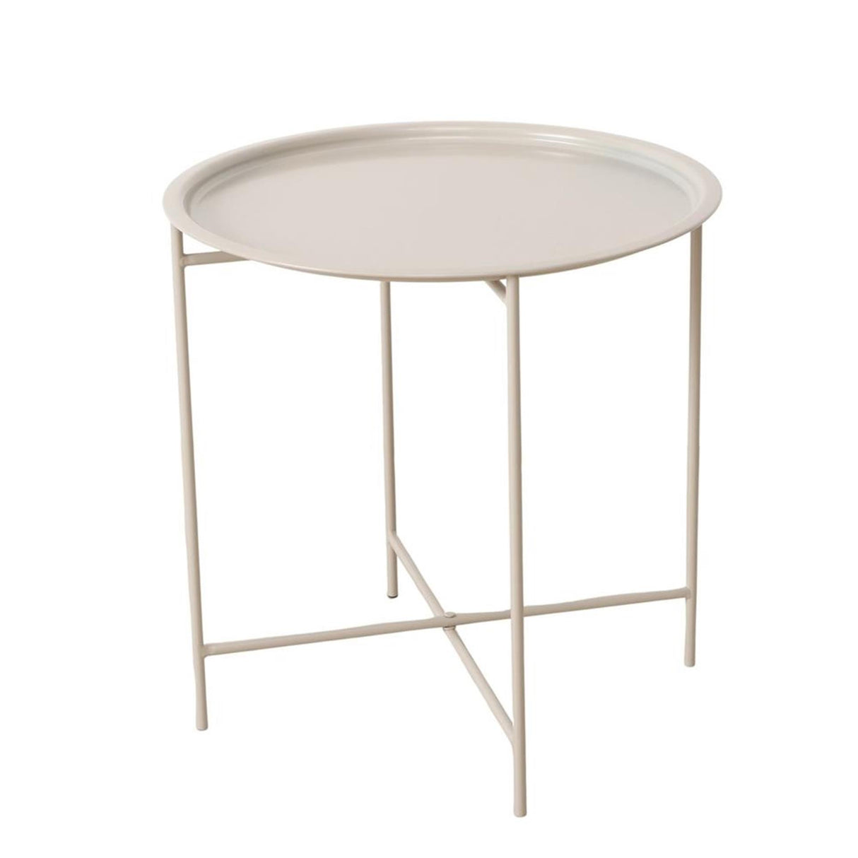 Boltze home tray table metal beige