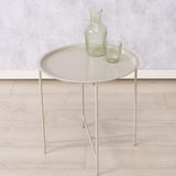 Boltze home tray table metal beige