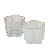 Boltze home tea light holder glass flower ø7.8x6cm