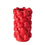 Boltze home vase with hearts h20cm