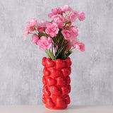 Boltze home vase with hearts h20cm