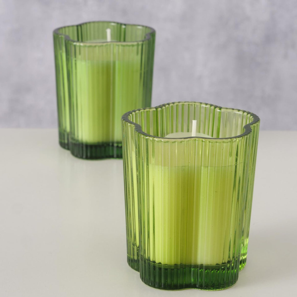 Boltze home jar glass with candle
