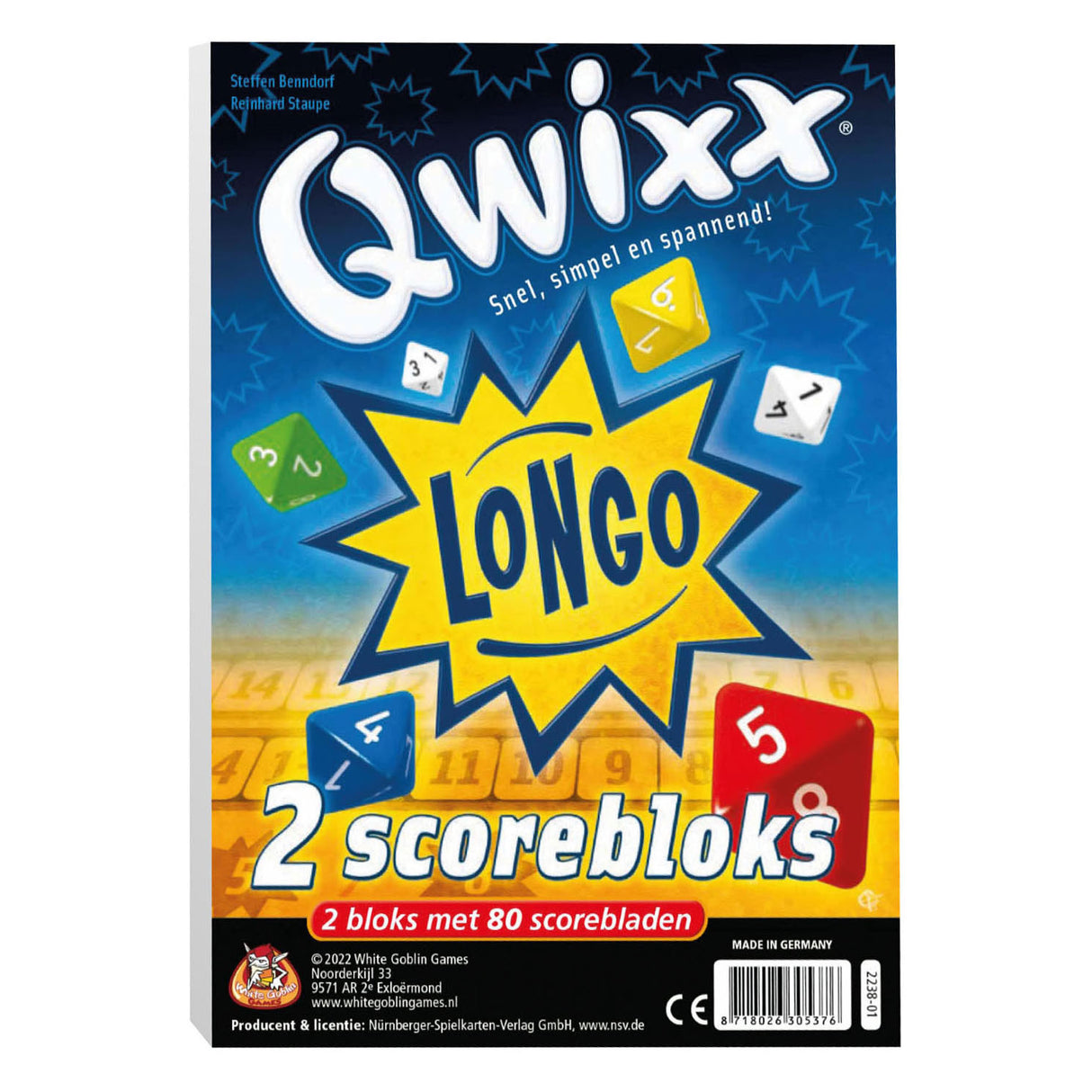 White Goblin Games Qwixx Longo blocks (extra score blocks)