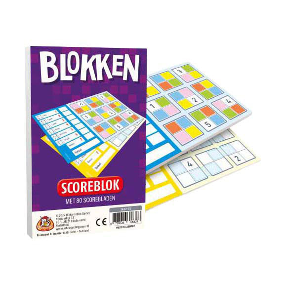 White goblin games blocks score pad with 80 score sheets