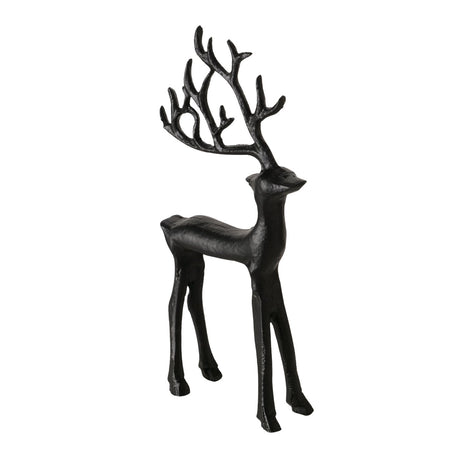 Boltze Startseite Figur Hirsch schwarz 9x3x20cm