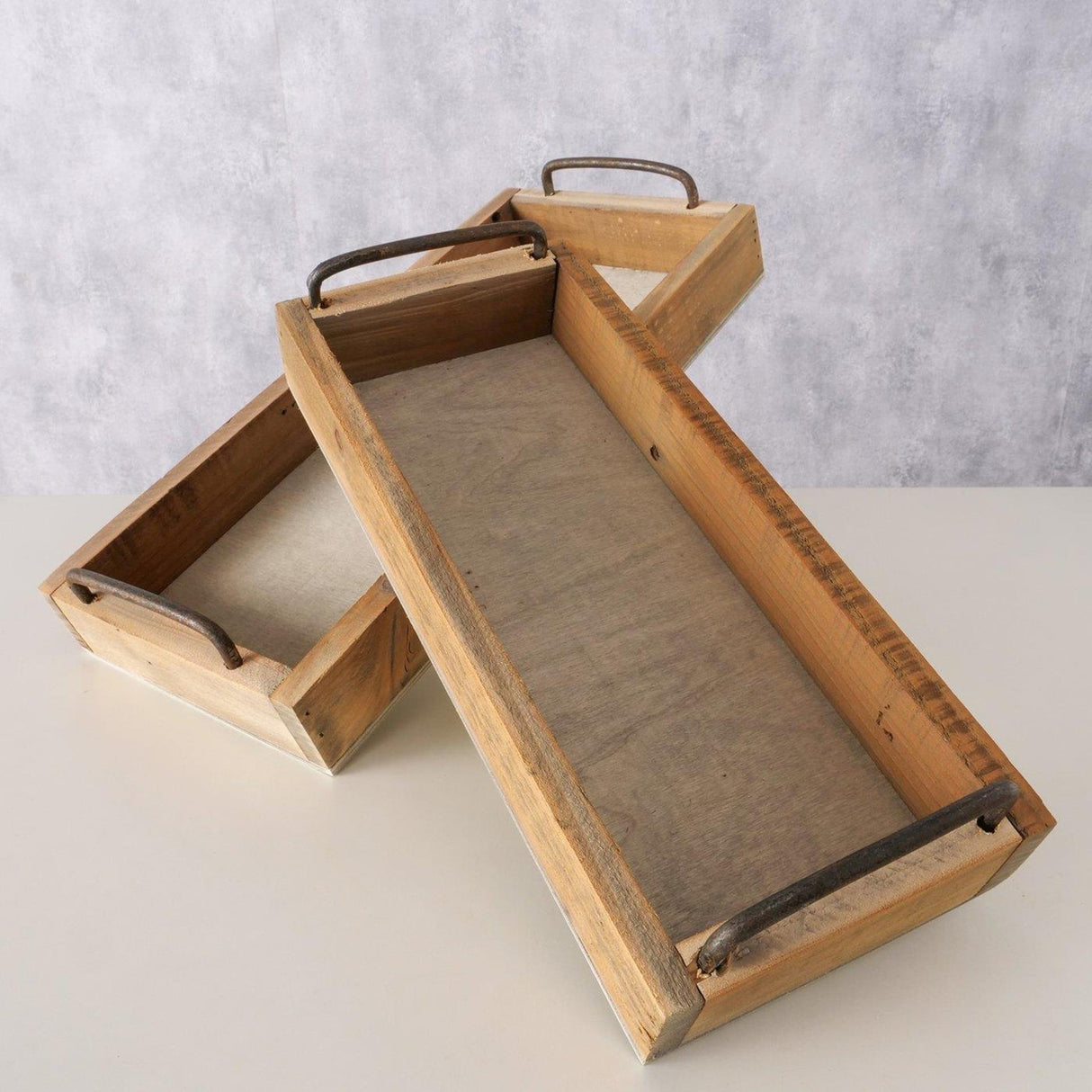 Boltze home tray wood 2-piece