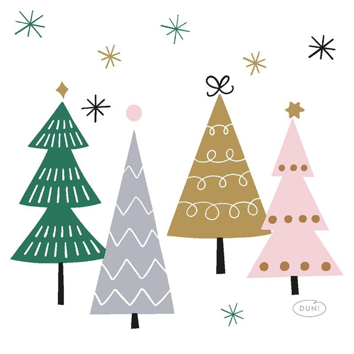 Duni napkins noel trees 24x24cm