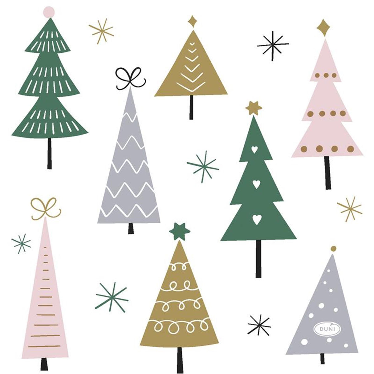 Duni napkins noel trees 33x33cm