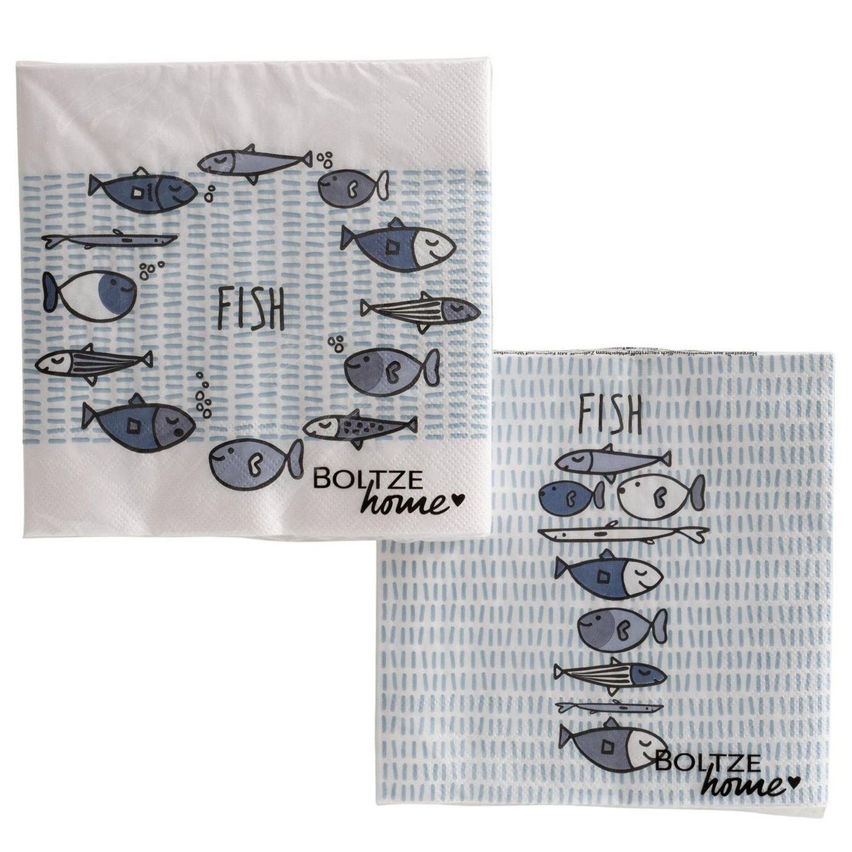 Boltze home napkins fishing