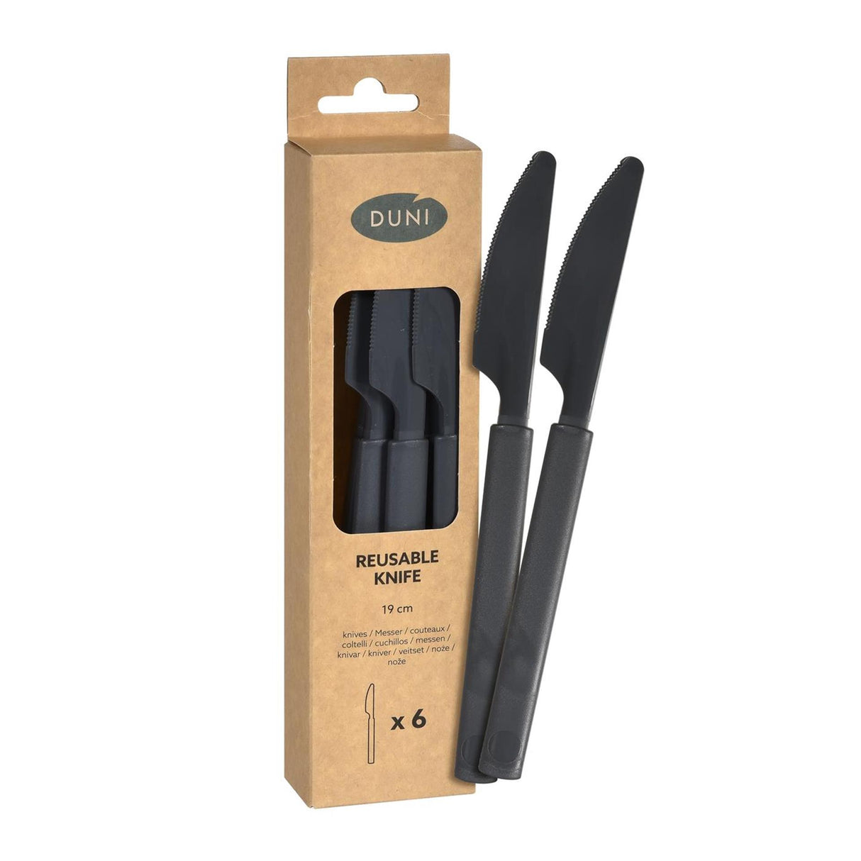 Duni Plastikmesser Granit 19cm 6 Stéck
