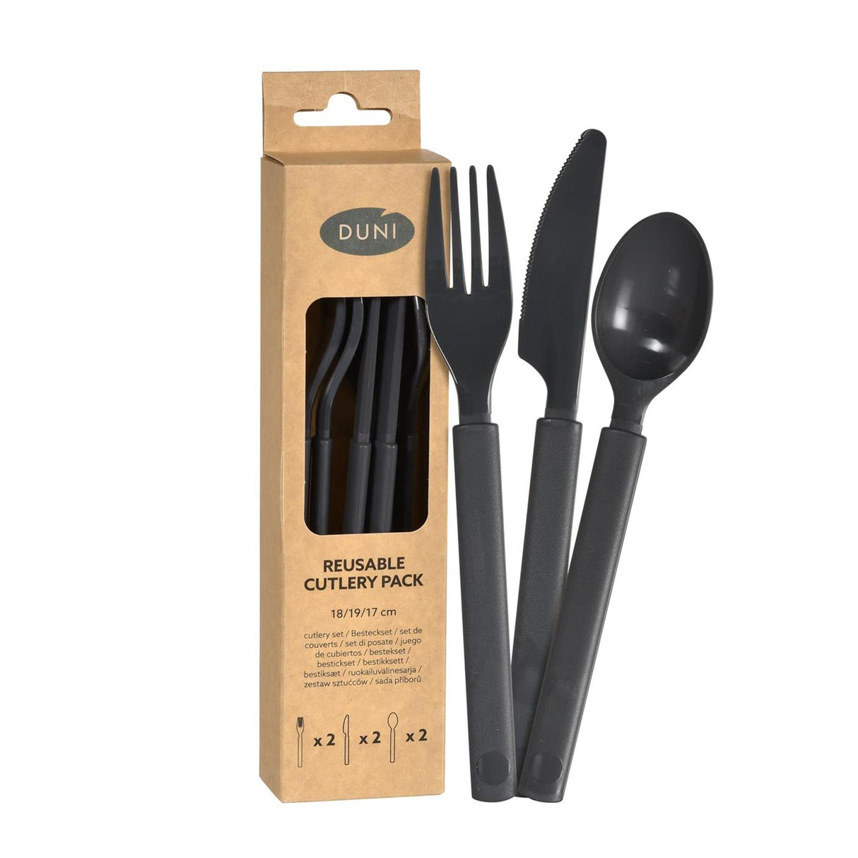 Duni Plastik Besteck Set 6 Stéck Granit