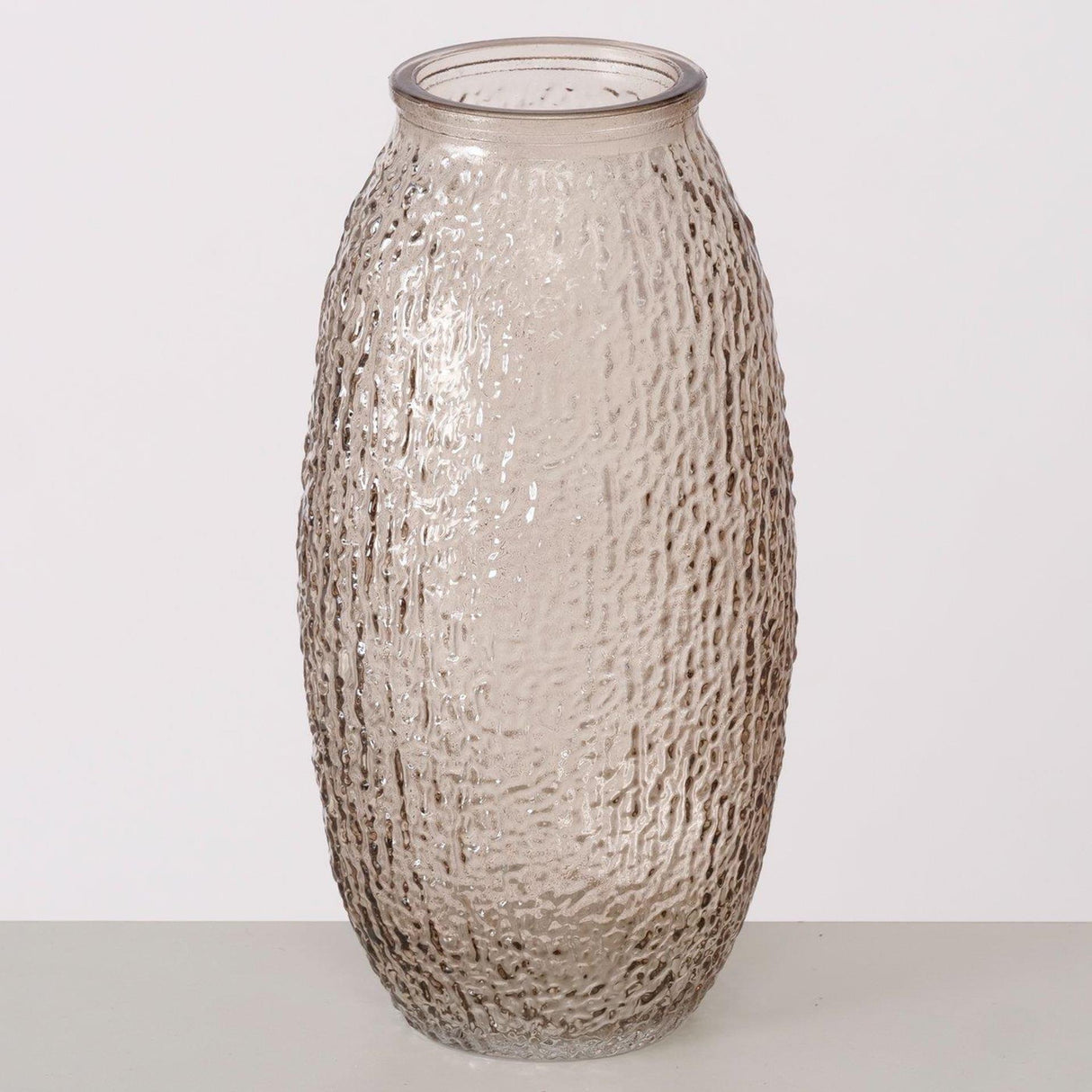 Boltze home vase H20cm glass beige
