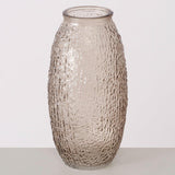 Boltze home vase H20cm glass beige