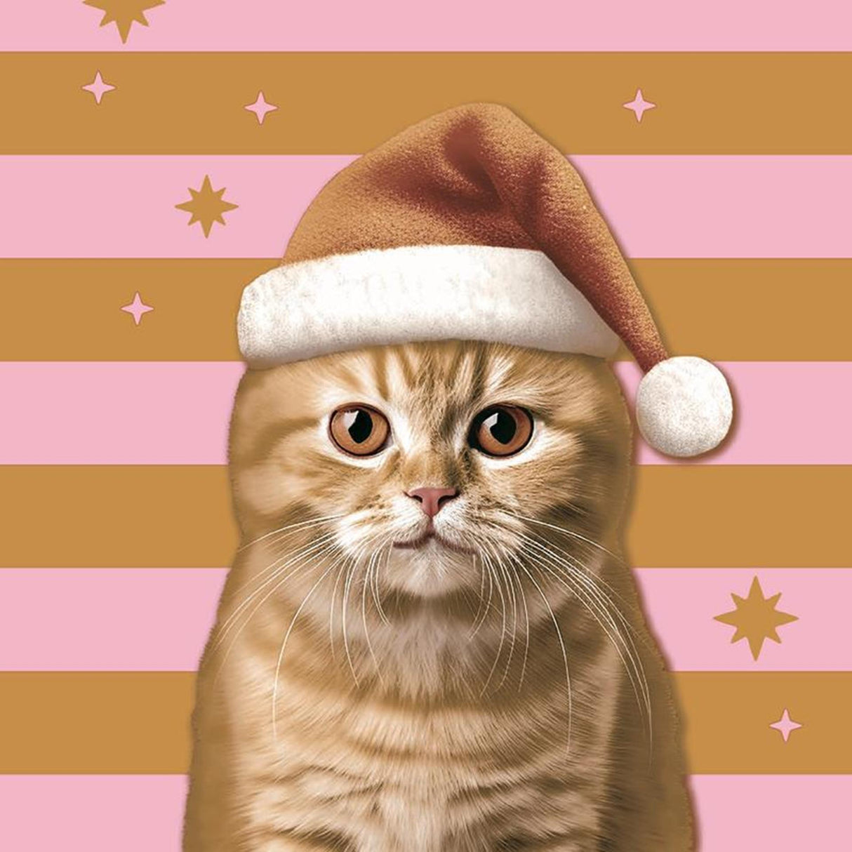 Duni napkins xmas cat 33x33cm