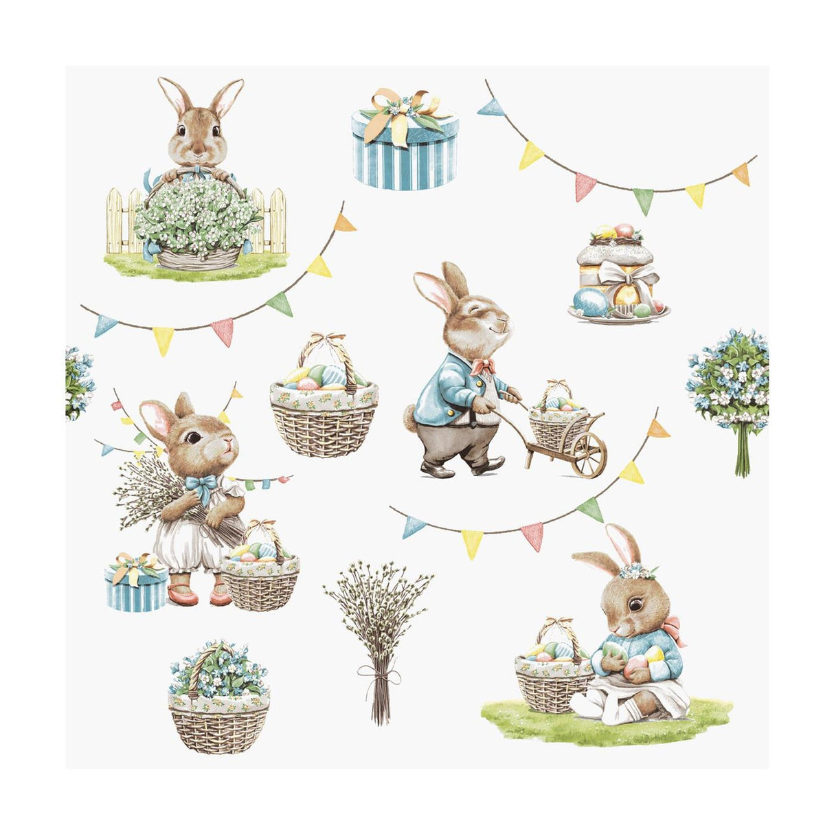 Naipcíní Duni Bunny áthas 33cm