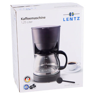 Cafeteira Lentz 1,25l preta 750w