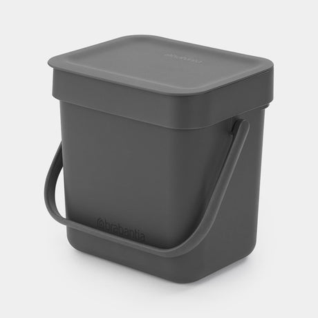 Brabantia sort go avfallsbeholder 3l grå
