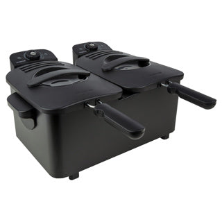 Fritadeira Inventum dupla 2x2,5 litros preta 1800 watts