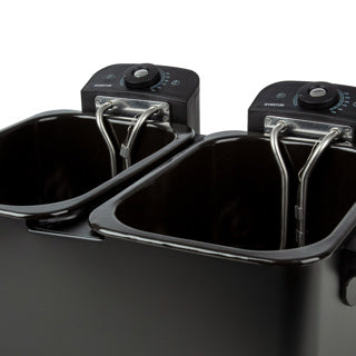Fritadeira Inventum dupla 2x2,5 litros preta 1800 watts