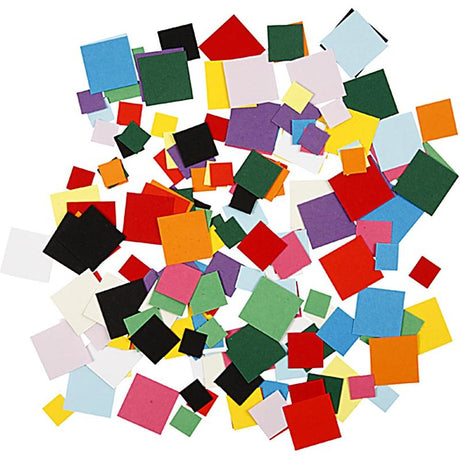 Creativ company cardboard mosaic, square, size 10+15+20 mm, 180 gr 1 box