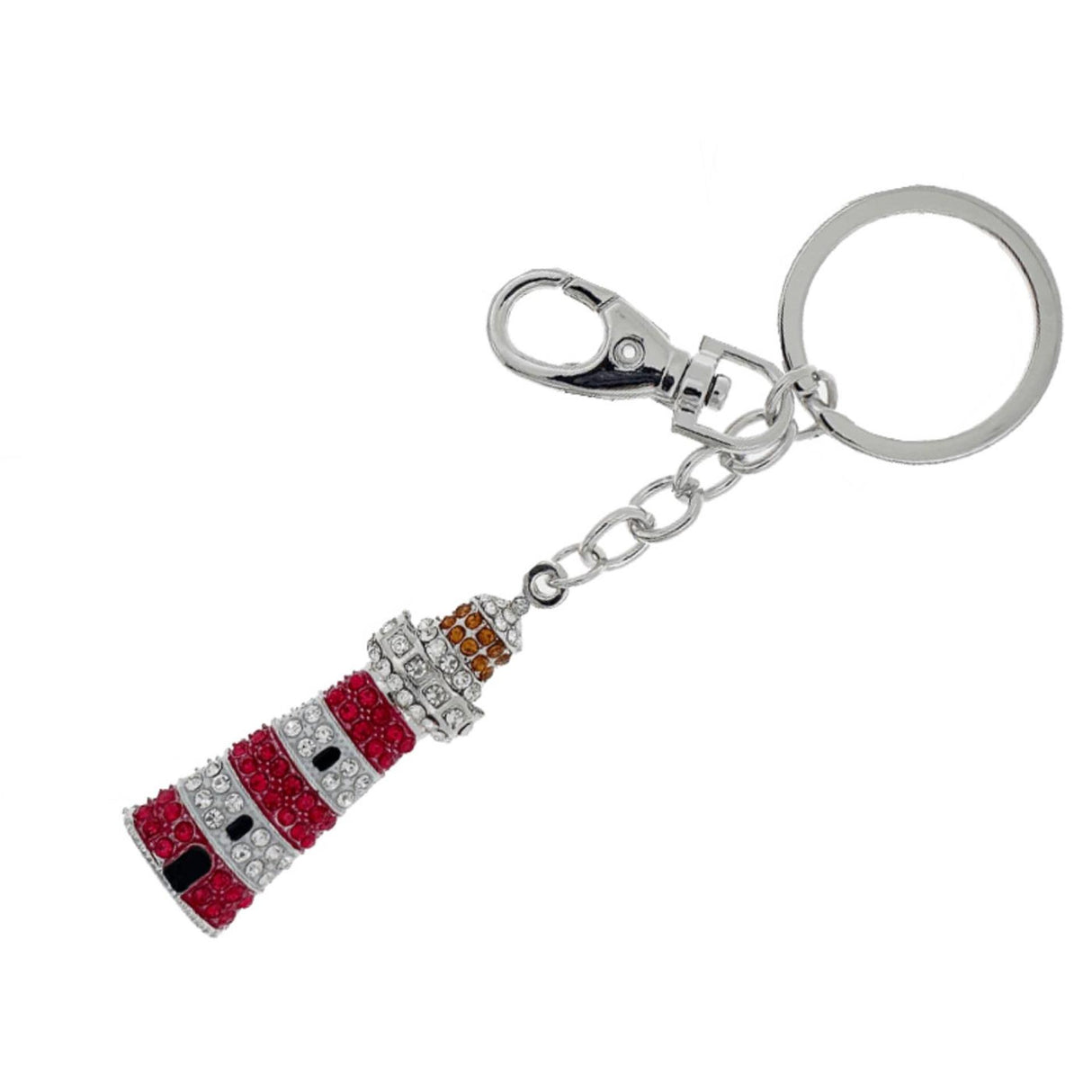 Keychain lighthouse bling metal 5cm