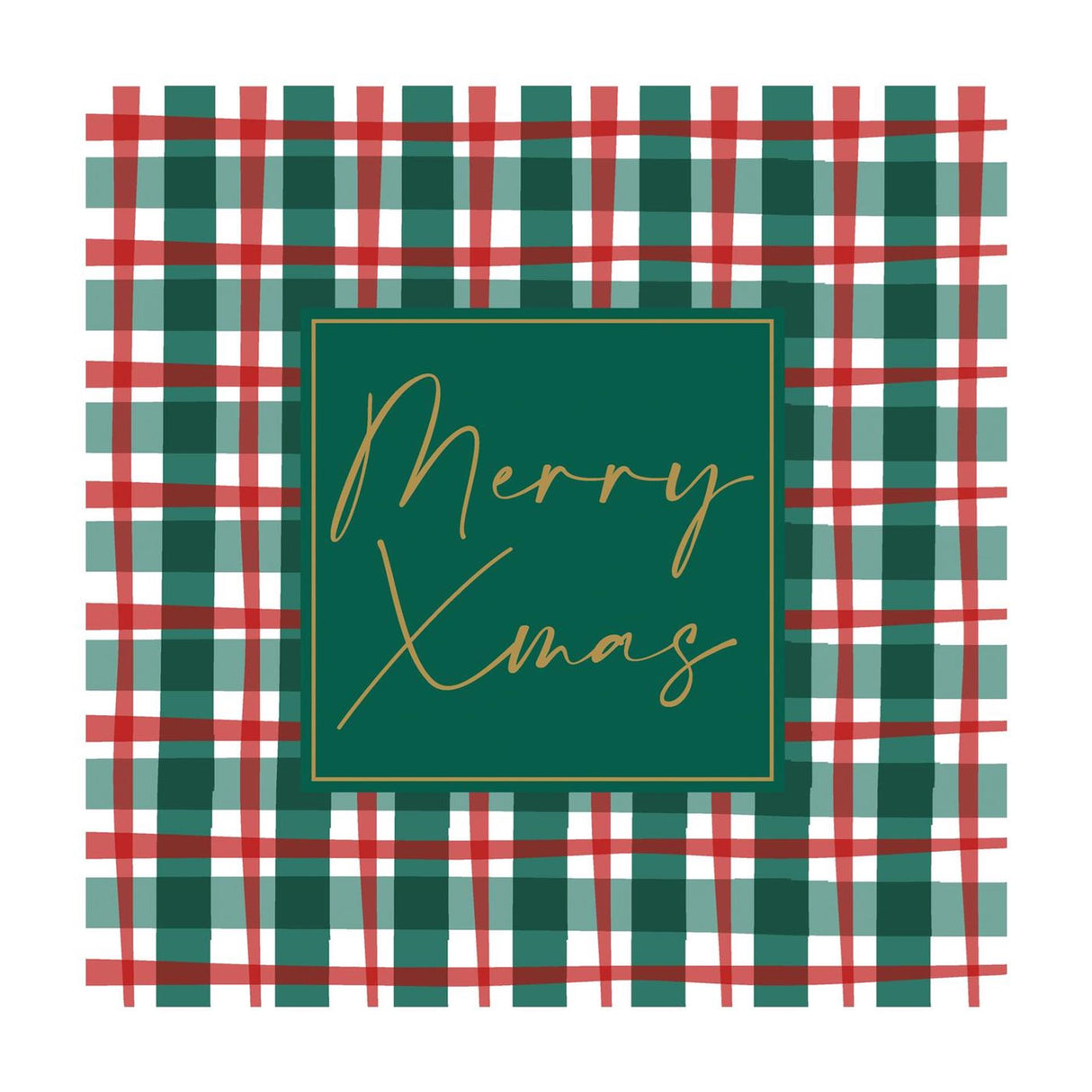 Duni napkins xmas check 33x33cm