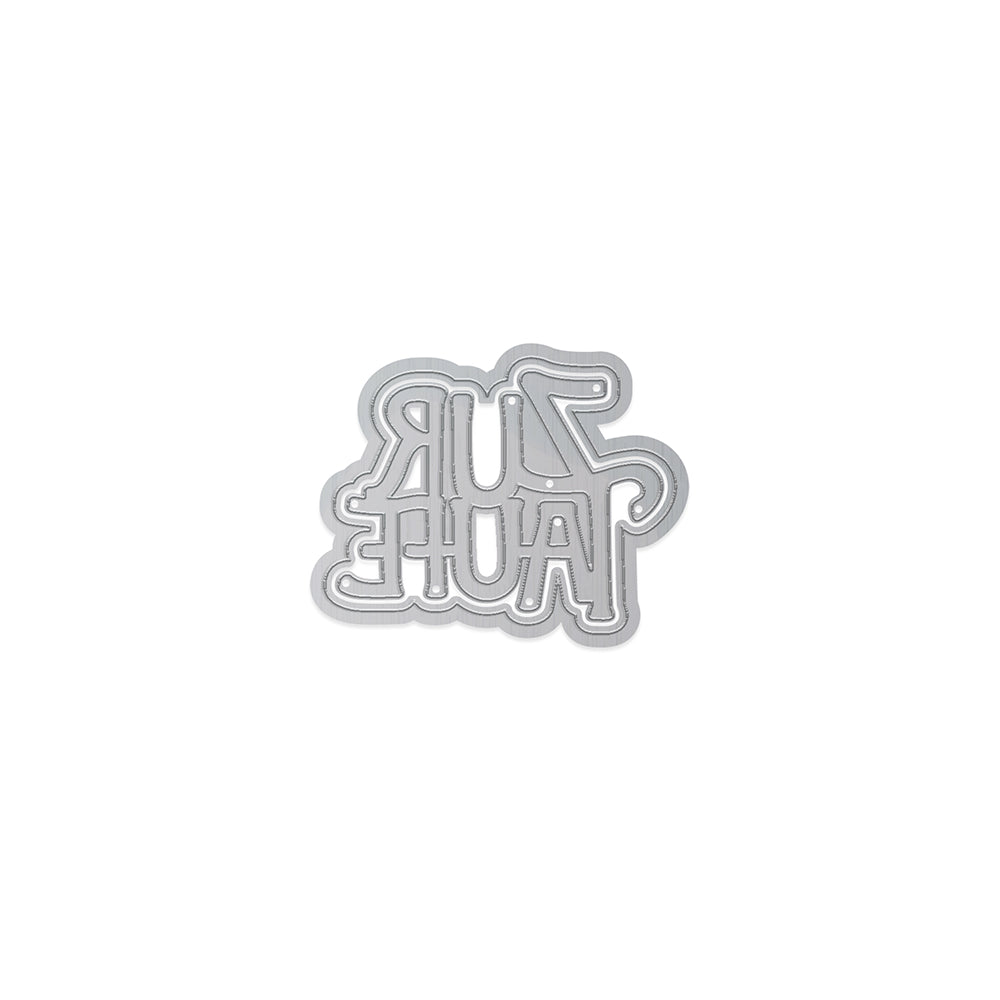 Tonic Studios • German text cutting die for baptism
