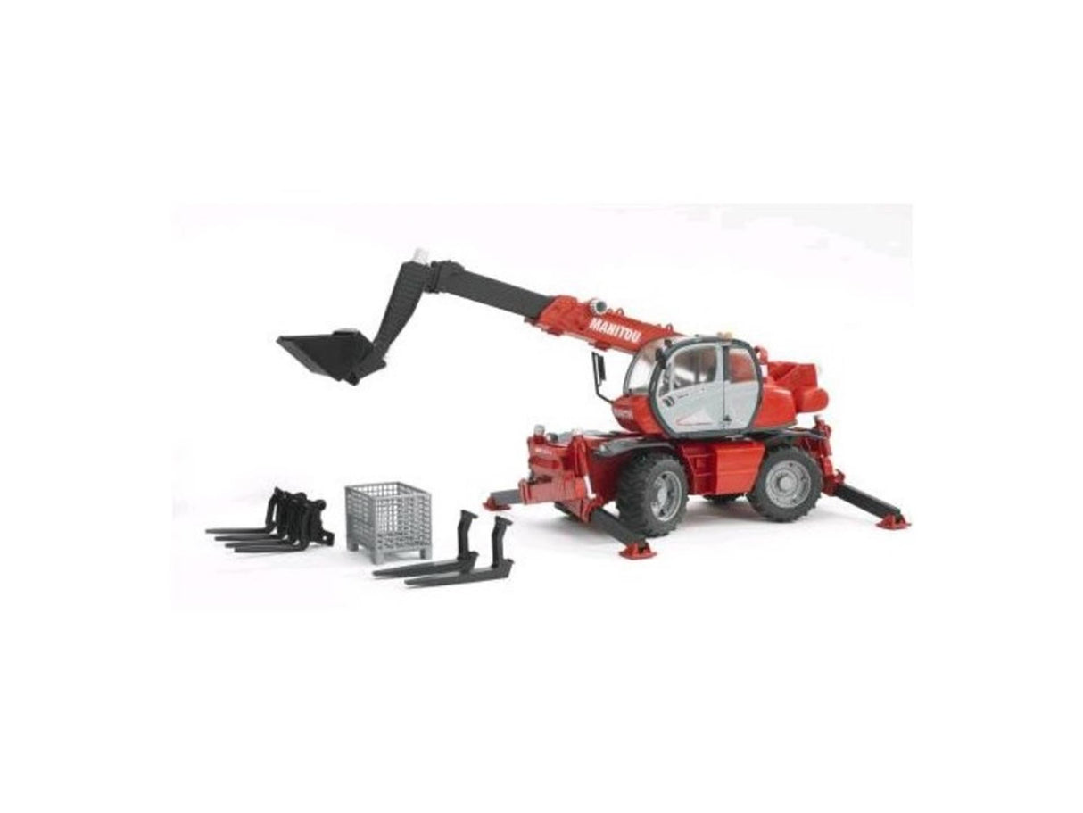 Bruder Manitou MRT telehandler with accessories