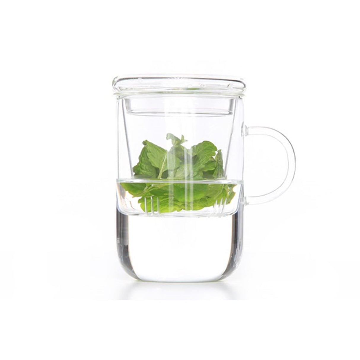 Tea glass with filter ø 8cm h=12cm