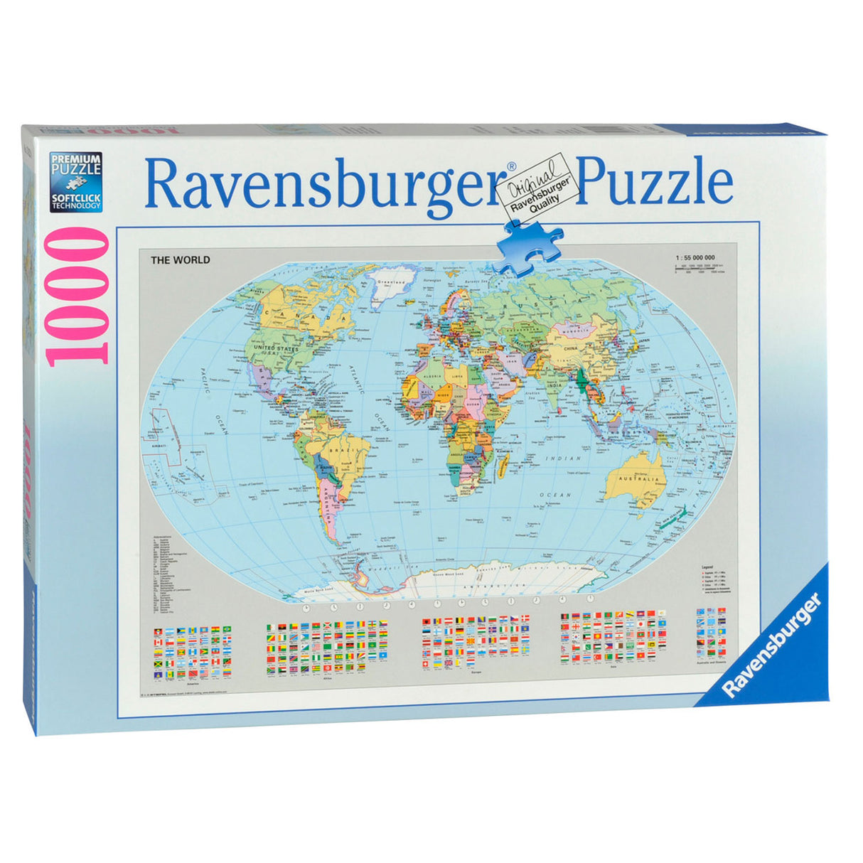 Mappa del mondo politico di Ravensburger 1000ST.