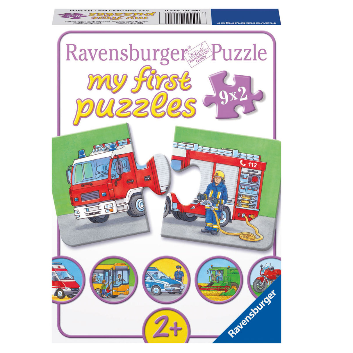 RAVENSBURGER - Special Vehicles Puzzle 9x2st.