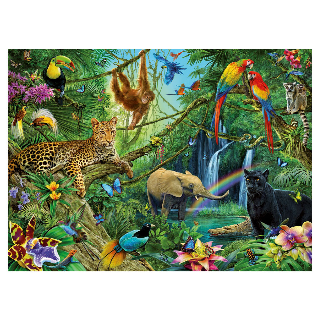 Ravensburger Dieren im Dschungel, 200st. Xxl