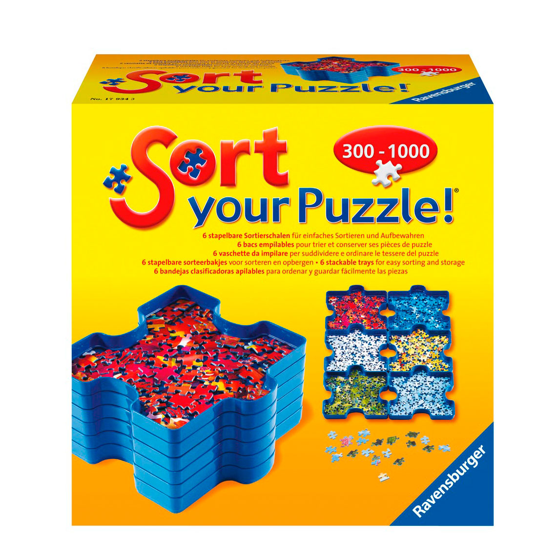 Ravensburger Puffes de tri de puzzle empilables, 6e