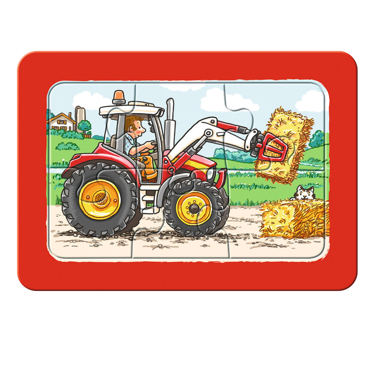 RAVENSBURGER - Traktor baglatorja in prekucni avtomobil 3x6 kosov