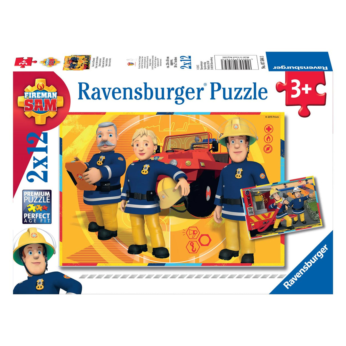 Ravensburger Fireman Sam: Sam på arbejde 2x12 stykker