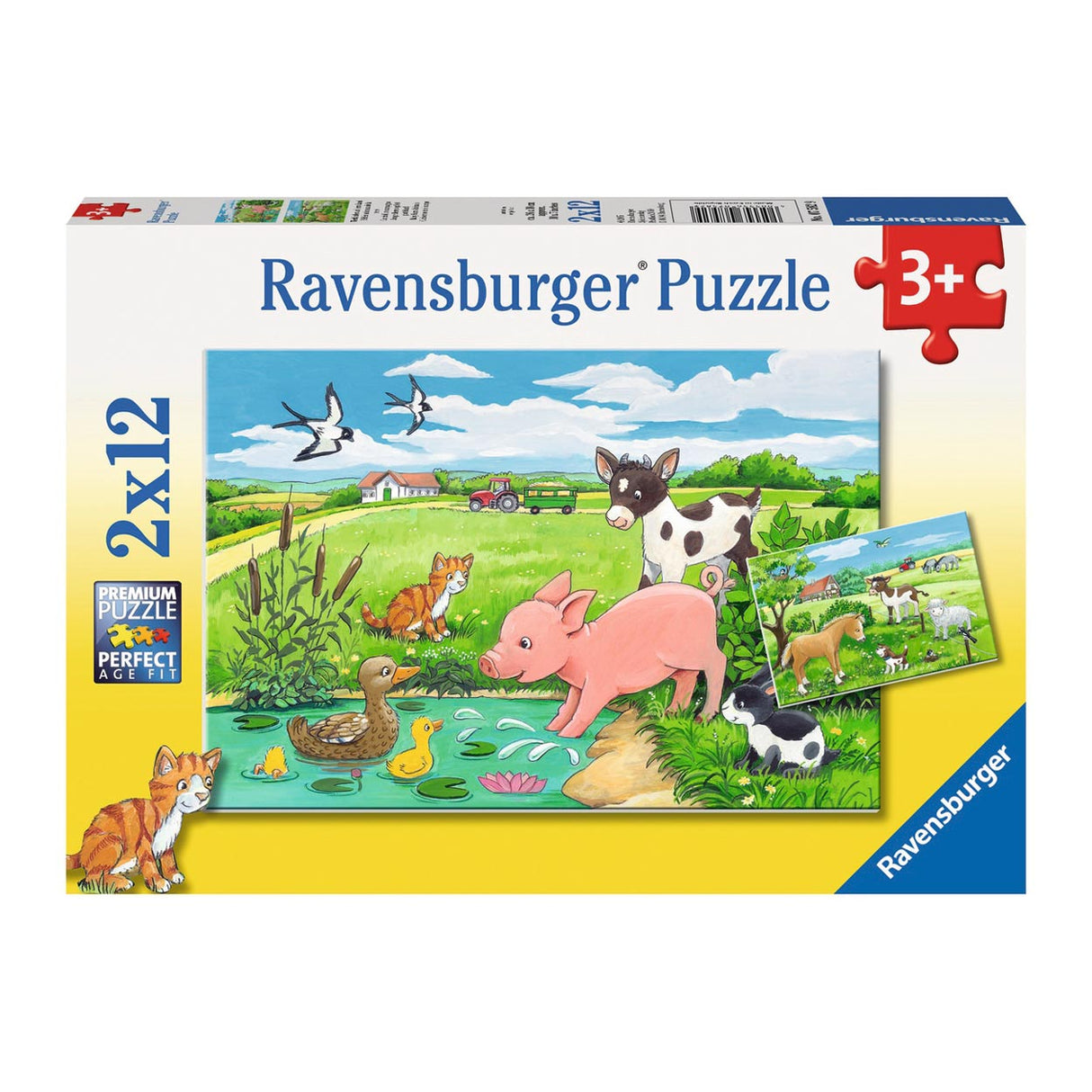 Ravensburger - Unge dyr på landet 2x12 stykker