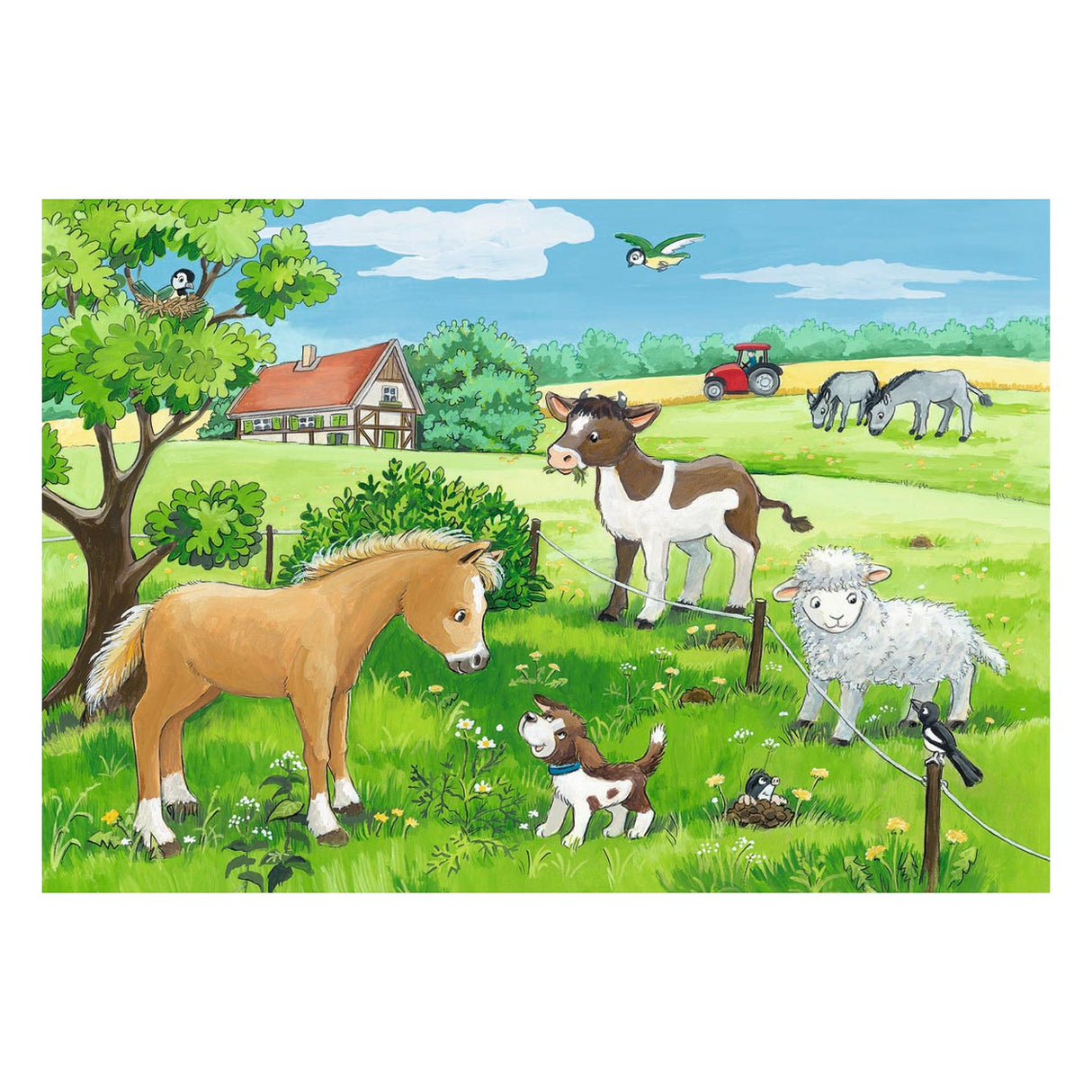 Ravensburger - Giovani animali in campagna 2x12 pezzi