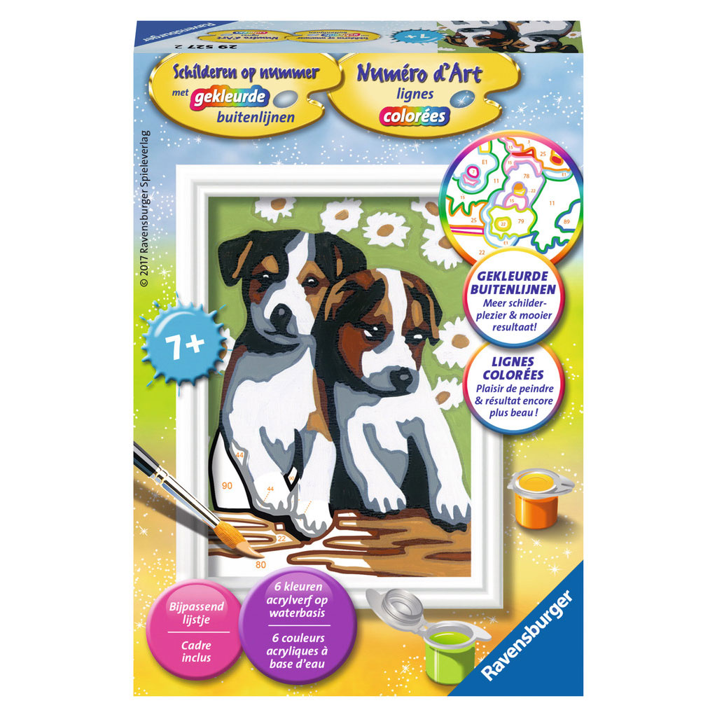 Ravensburger peinture sur le numéro de jolis chiots