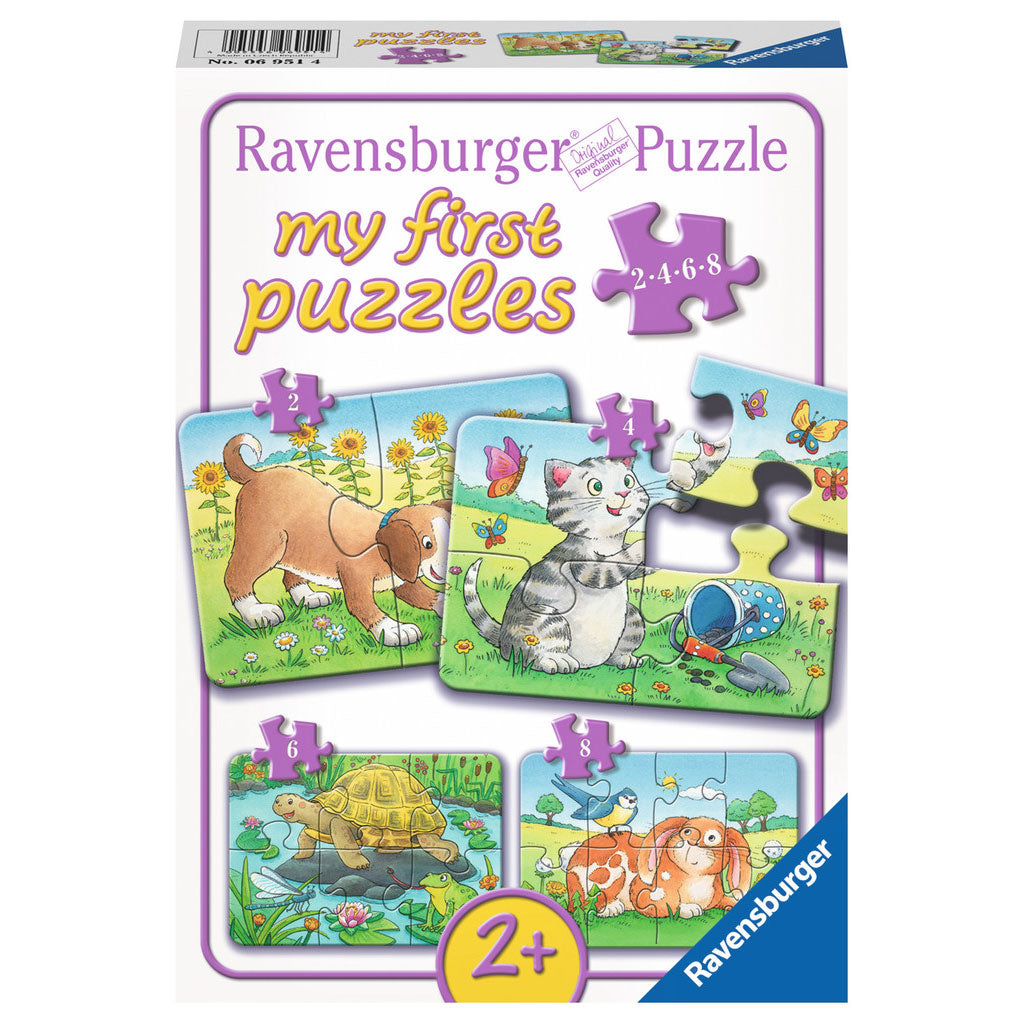 Ravensburger - léif Hausdéieren Puzzle 4in1