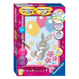 Peinture de Ravensburger par numéro de lapin avec paillettes