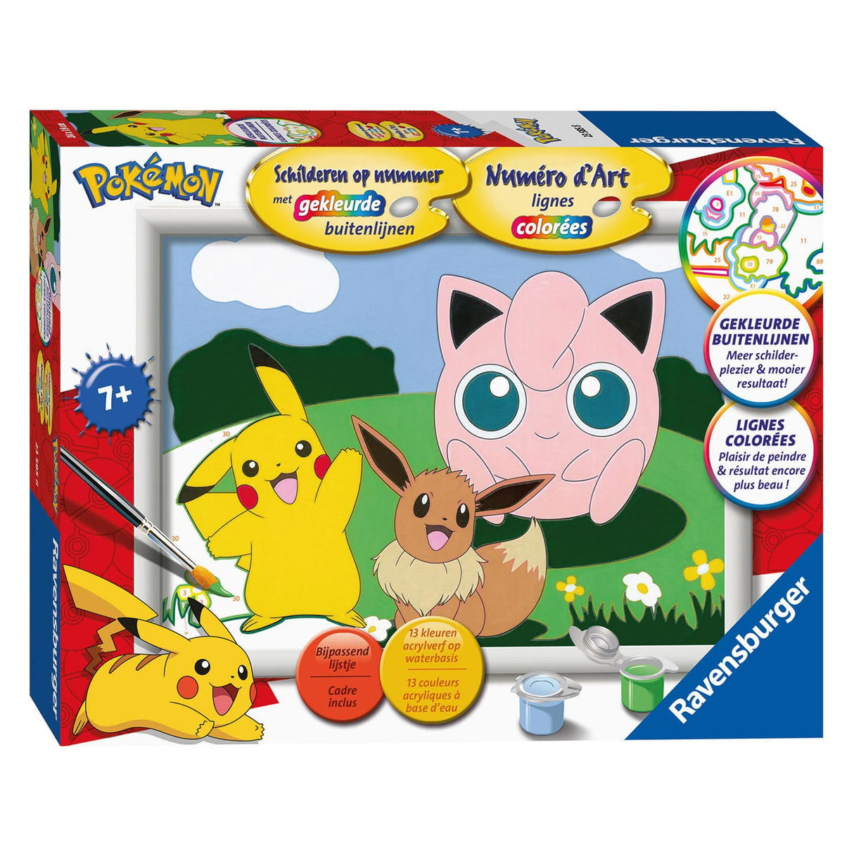 Malarstwo Ravensburger na liczbach pokemon