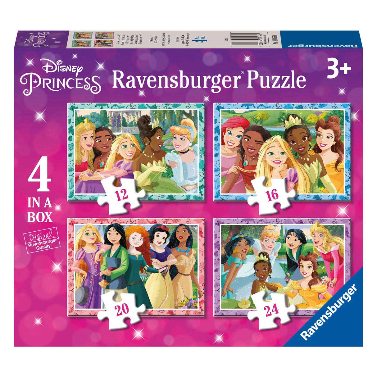 Ravensburger puslespil prinsesse 4in1