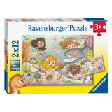 Ravensburger puzzle malý poplatek a mořské panny 2x12 kusy