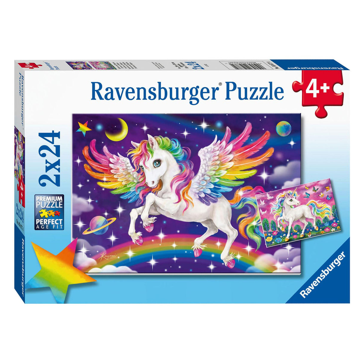 Ravensburger Puzzle Unicorn in Pegasus, 2x24st.