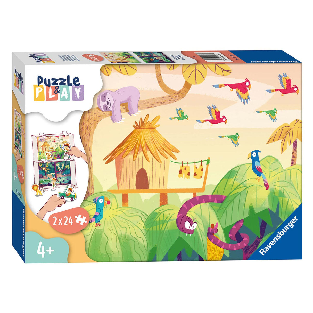 Ravensburger - Puzzle - Jungle Adventure 2x24 Pièces