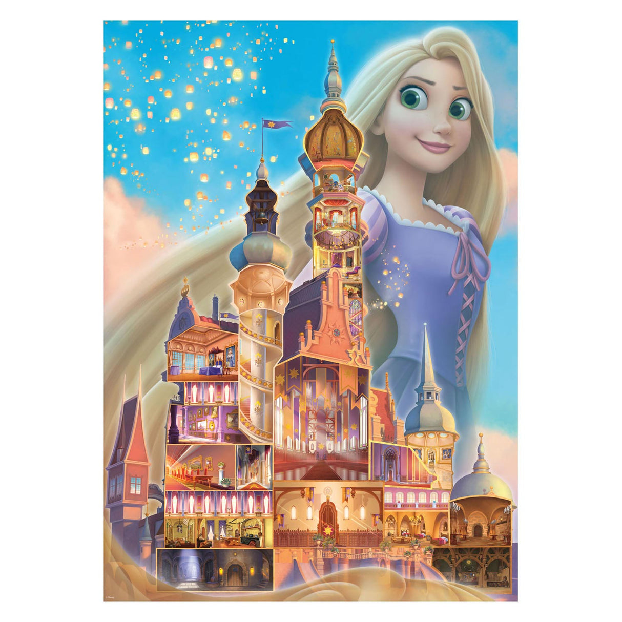 Ravensburger Puzzle Gamelen Rapunzel, 1000st.