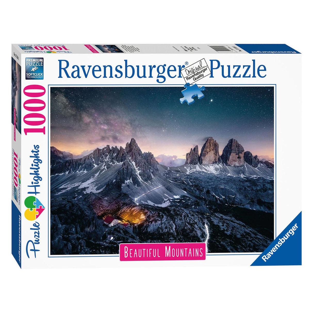 Ravensburger Puzzle Drei setninger, Dolomites, 1000st.