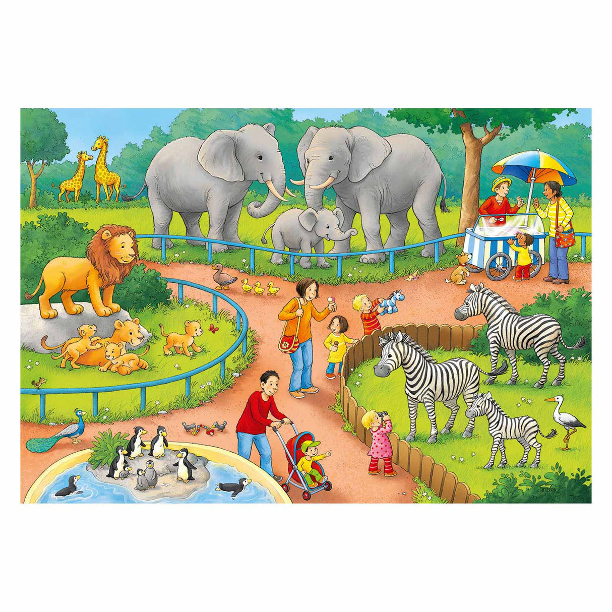 Ravensburger - Puzzle en dag i Zoo 2x24 -bitar