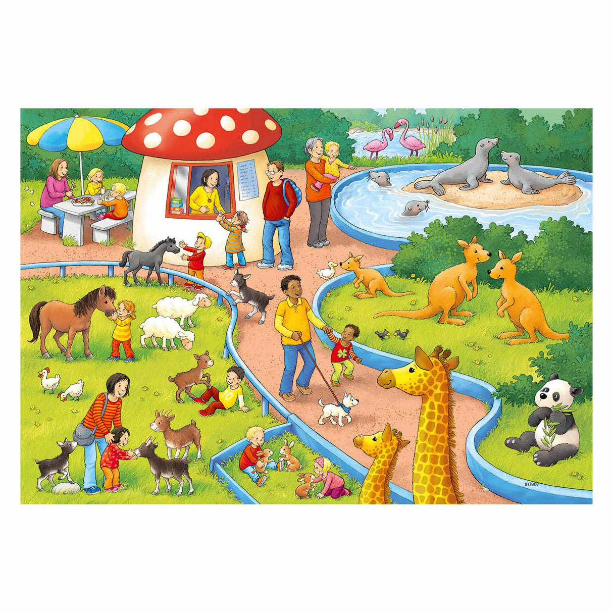 Ravensburger Puzzel Een dag in de Dierentuin 2x24 stuks